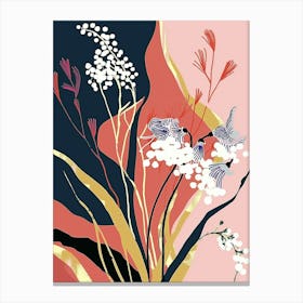 Colourful Flower Illustration Gypsophila 4 Canvas Print