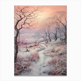 Dreamy Winter Painting The North York Moors England 2 Canvas Print