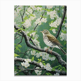 Ohara Koson Inspired Bird Painting Hermit 3 Canvas Print
