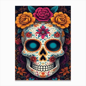 Day Of The Dead Skull 1 Canvas Print