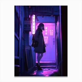 Neon Alley Canvas Print