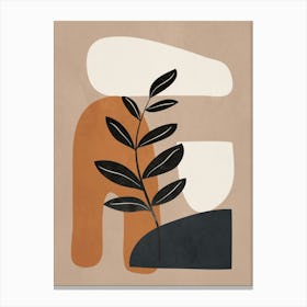 Modern Abstract Minimal Shapes Branches Art 8 Canvas Print