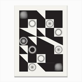 Squares And Triangles In Black Canvas Print