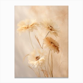 Boho Dried Flowers Gerbera Daisy 4 Canvas Print