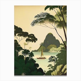 Palawan Island Malaysia Rousseau Inspired Tropical Destination Canvas Print