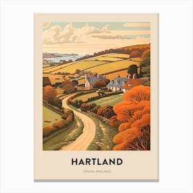 Devon Vintage Travel Poster Hartland Canvas Print
