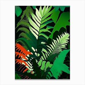 Huperzia Fern Vibrant Canvas Print