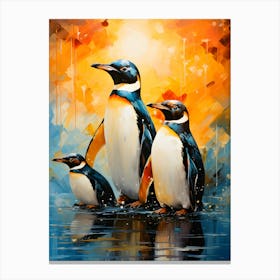 Frosty Bonds Penguin Family Moments Canvas Print