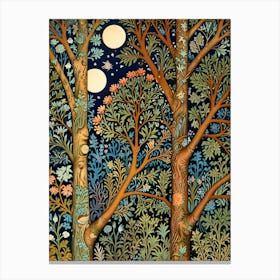 William Morris Moonlight In The Forest 8 Canvas Print