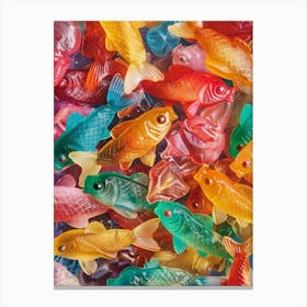 Swedish Fish Candy Sweets Retro Collage 2 Canvas Print