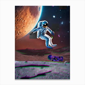 Space Skateboarder 1 Canvas Print