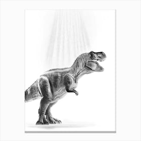 T-Rex in the shower Canvas Print