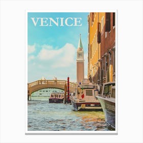 Venice Italy Travel Poster, Karen Arnold Canvas Print