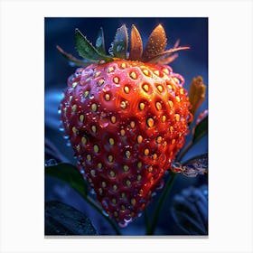 Strawberry With Water Droplets 3 Canvas Print