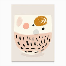 Bowl Of Ice Cream Canvas Print