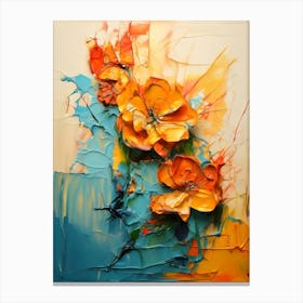 Abstract Of Orange Flowers Canvas Print