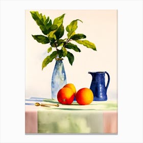 Loquat Italian Watercolour fruit Canvas Print