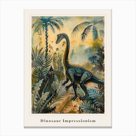 Dinosaur Impressionist Inspired Painting 1 Poster Canvas Print