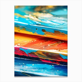 Close Up Of Colorful Paint Canvas Print