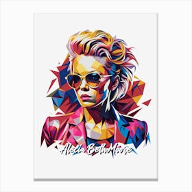 Alecia Beth Moore Pink 01 Portrait Music WPAP Pop Art Canvas Print