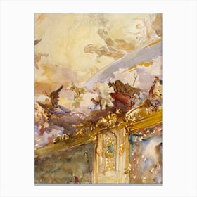 Tiepolo Ceiling, Milan, John Singer Sargent Canvas Print