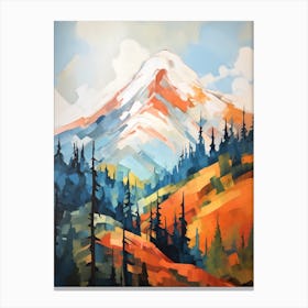 Mount Rainier Usa 1 Mountain Painting Canvas Print