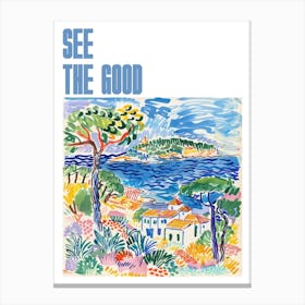 See The Good Poster Coastal Vista Matisse Style 4 Canvas Print