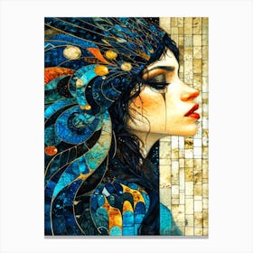 Pondered - Woman In Thought Canvas Print