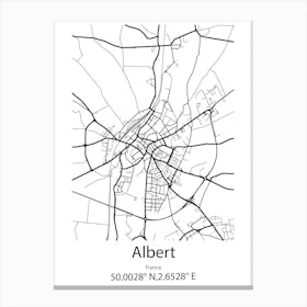 Albert Lea,United States Minimalist Map Canvas Print