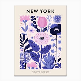 Flower Market Poster New York United States Canvas Print