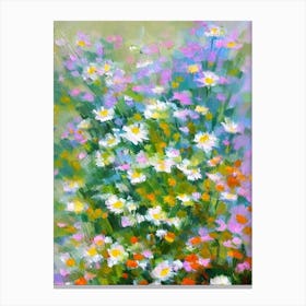 Daisy 3 Impressionist Painting Plant Canvas Print