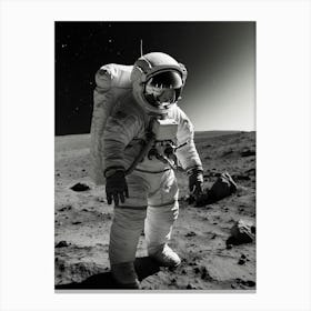 Astronaut On The Moon Canvas Print