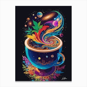 Cosmic Black Coffee Canvas Print