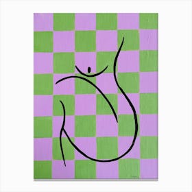 Checkerboard Girl Canvas Print
