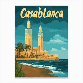 Aihrgdesign A Vintage Travel Poster Of Casablanca Featuring T Eb9b2ade 588b 4ae6 83f0 86defc66460c 3 Canvas Print