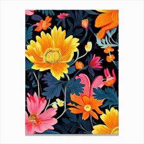 Floral Seamless Pattern 21 Canvas Print