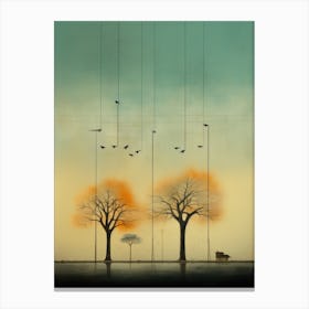 Birds In The Trees Canvas Print