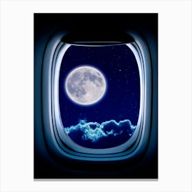 Moon From An Airplane Window #5 Canvas Print