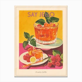 Fruity Jelly Vintage Cookbook Illustration 1 Poster Canvas Print