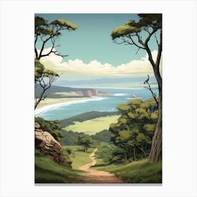 Otter Trail South Africa 1 Vintage Travel Illustration Canvas Print