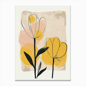 Peoria Flower Market Boho Minimalist Style Canvas Print