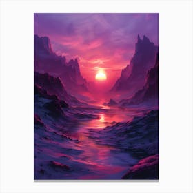 Sunset In The Mountains 15 Canvas Print
