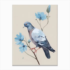 Pigeon Painting Canvas Print