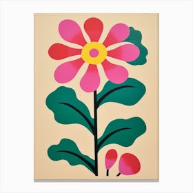Cut Out Style Flower Art Cosmos 4 Canvas Print