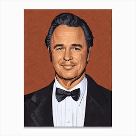 Marlon Brando Illustration Movies Canvas Print