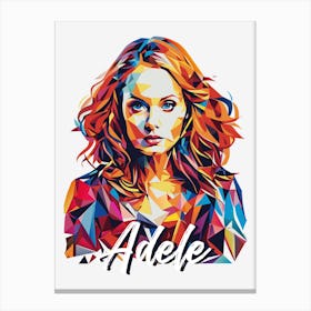 Adele 03 Portrait Music WPAP Pop Art Canvas Print