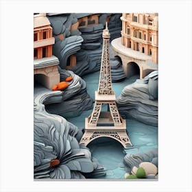 Paper Paris 1 Canvas Print