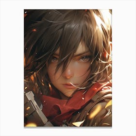 Mikasa Ackerman Attack On Titan 10 Canvas Print