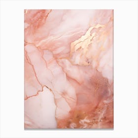 Rose Gold Marble Canvas Print