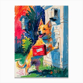 Mailbox Dog Canvas Print
